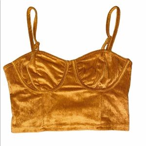 Small Velvet Bustier Crop Top